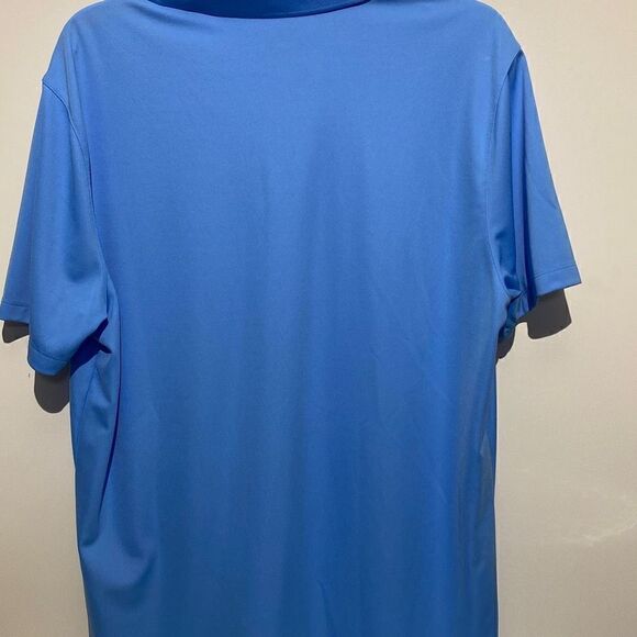 Nike Dri-Fit Men's Three Button Placket Standard Fit Blue Golf Polo Shirt Large - Picture 4 of 7